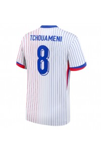 Frankrijk Aurelien Tchouameni #8 Voetbaltruitje Uit tenue EK 2024 Korte Mouw